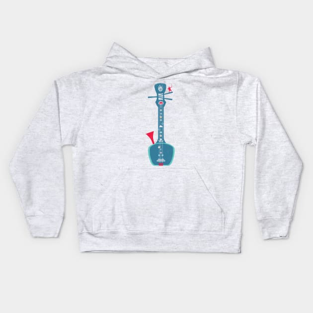 Shamisen Hero Kids Hoodie by reglapid